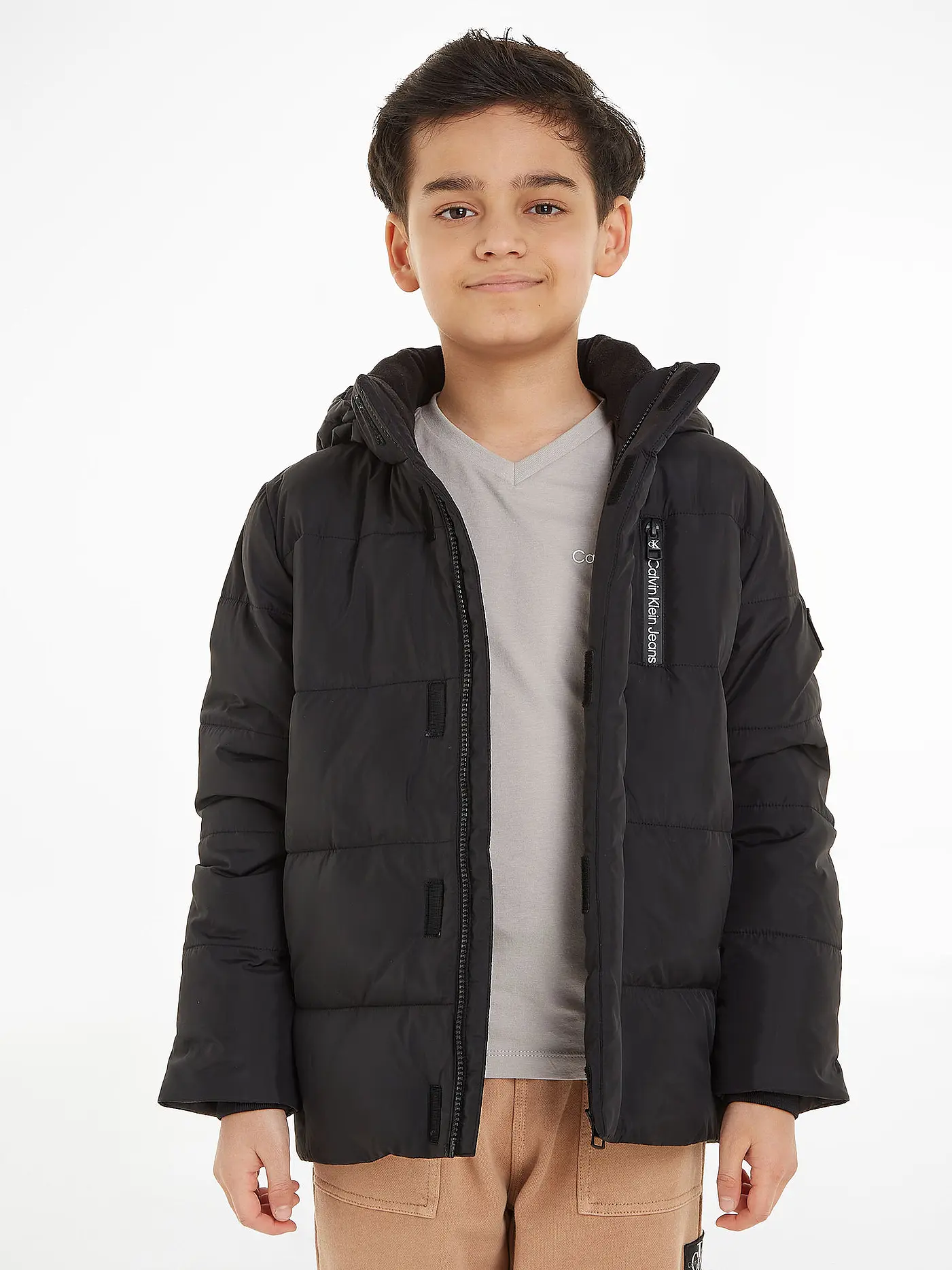 CALVIN KLEIN JEANS | Jungen Steppjacke Essential | schwarz
